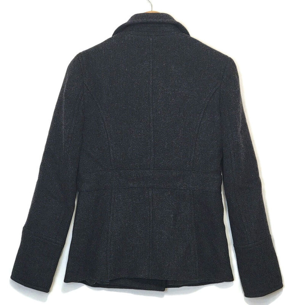 J Crew Stadium Cloth by Nello Gori Peacoat Double Breasted Wool Gray Size 4 - Picture 11 of 16